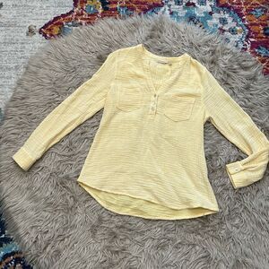 Soft surroundings yellow blouse size small